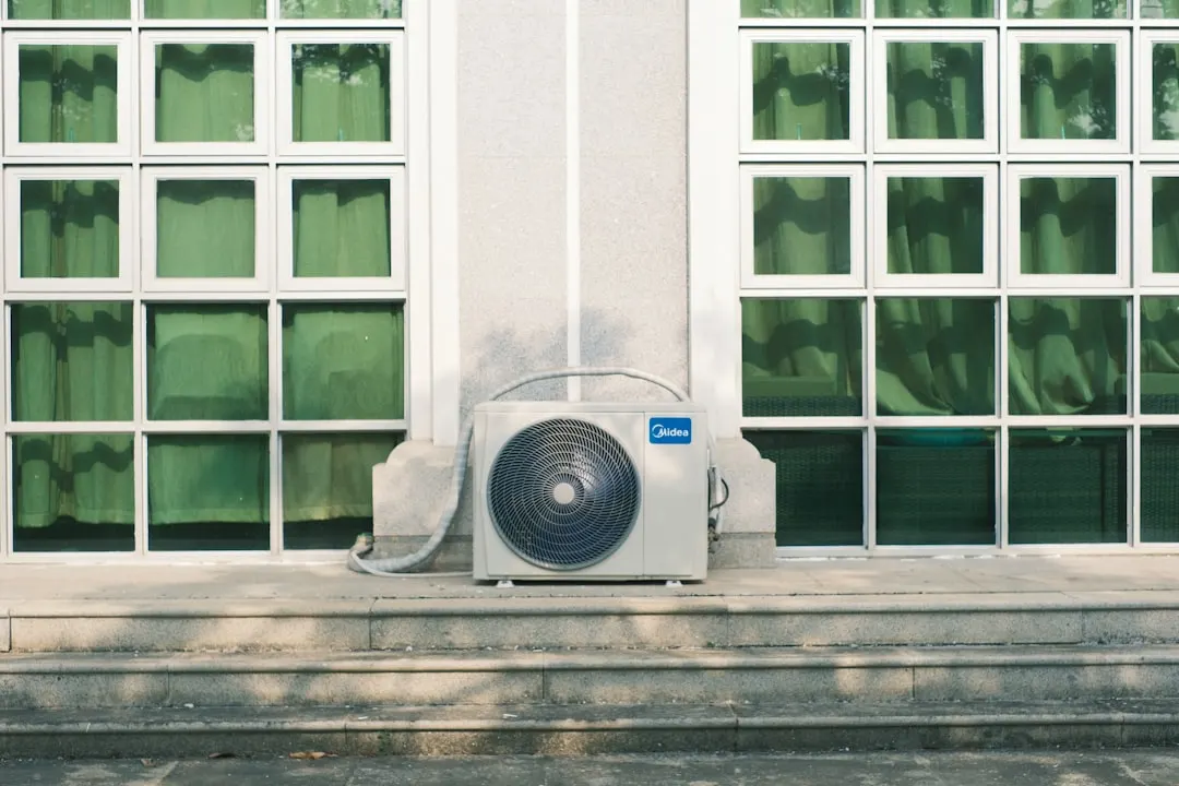 Residential outdoor AC unit installed at a North York home