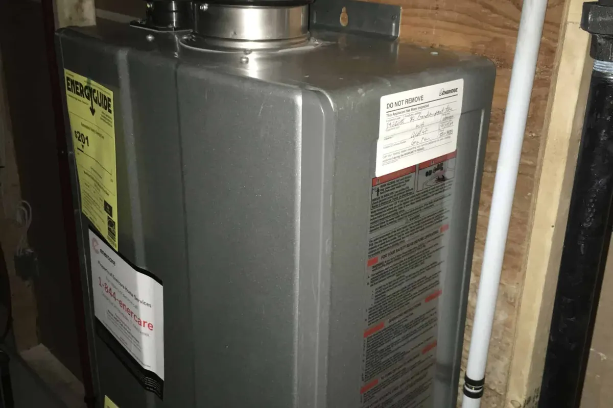 Tankless water heater serving a North York residential home